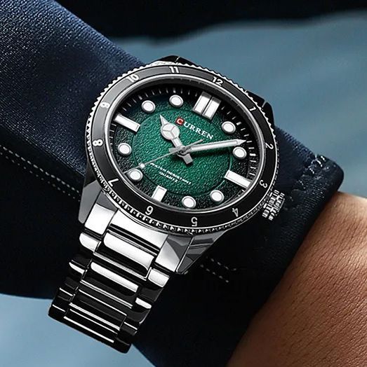 Фото Curren 8450 Silver-Green, артикул 1008-0445 &mdash; интернет-магазин Rayup