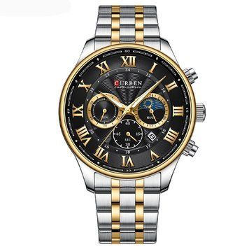 Фото Curren 8427 Silver-Gold-Black, артикул 1008-0381 &mdash; интернет-магазин Rayup