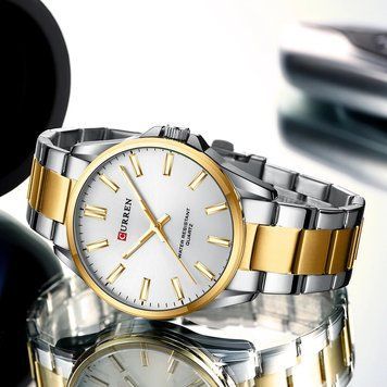 Фото Curren 9090 Silver-Gold-Silver, артикул 1008-0374 &mdash; интернет-магазин Rayup