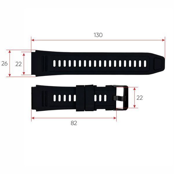 Фото Ремінець для смарт годинника Modfit Hunter Black, артикул 1051-0759 &mdash; інтернет-магазин Rayup