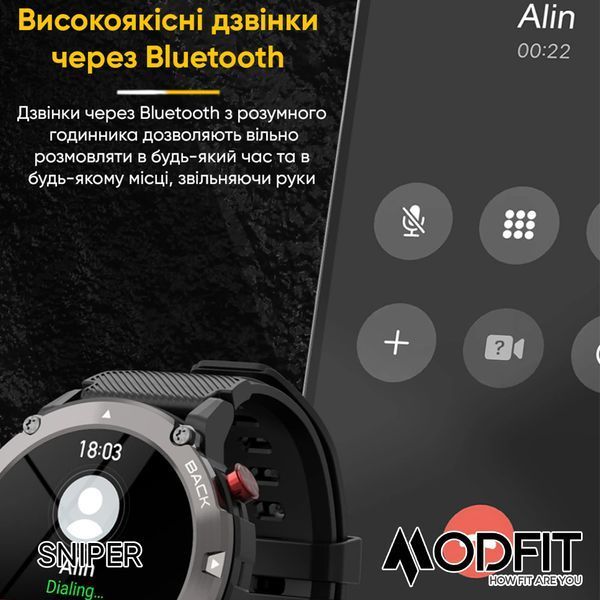 Фото Modfit Sniper Black-Silver 36 мм., артикул 1077-0217 &mdash; інтернет-магазин Rayup
