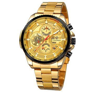Фото Forsining 6909 Gold-Black-Gold, артикул 1059-0055 &mdash; интернет-магазин Rayup