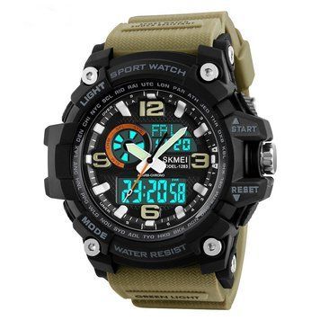 Фото Skmei 1283 Black-Khaki Wristband, артикул 1080-0106 &mdash; інтернет-магазин Rayup