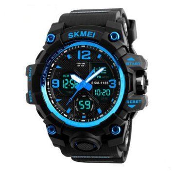 Фото Skmei 1155 Black Blue, артикул 1080-0393 &mdash; интернет-магазин Rayup