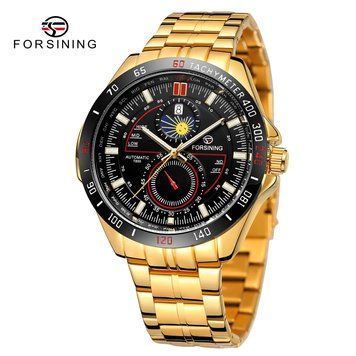 Фото Forsining 8238 Gold-Black Steel, артикул 1059-0206 &mdash; интернет-магазин Rayup