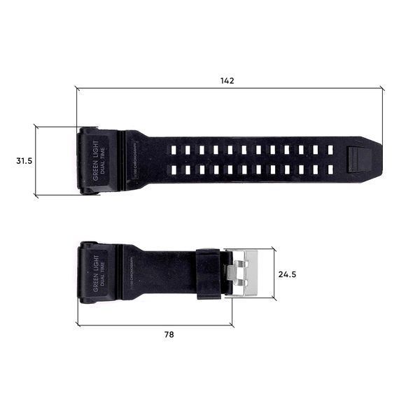 Фото Ремінець для годинника Skmei 1818BK Black, артикул 1051-0508 &mdash; интернет-магазин Rayup