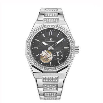 Фото Forsining 831 Silver-Black Steel, артикул 1059-0357 &mdash; інтернет-магазин Rayup